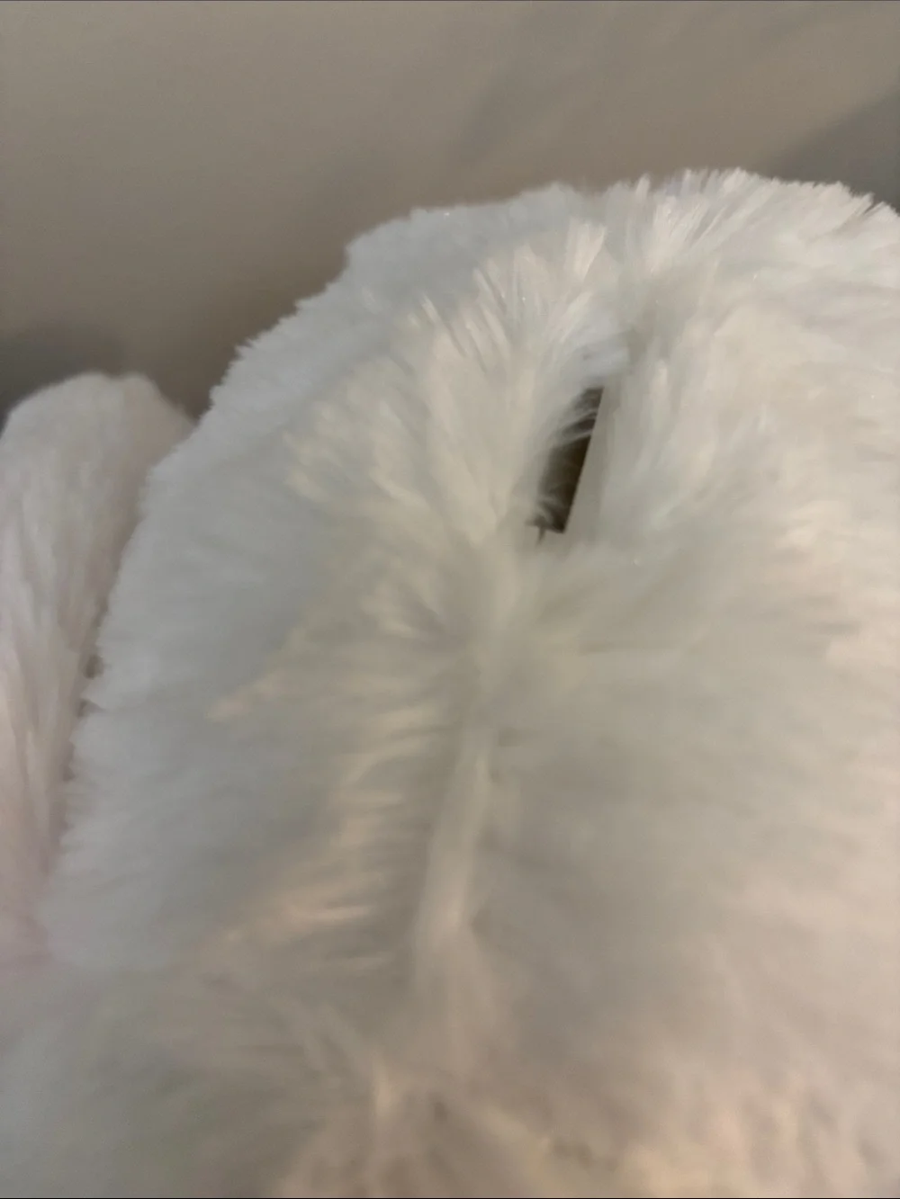 Plush White & Pink Bunny Toy/Bank